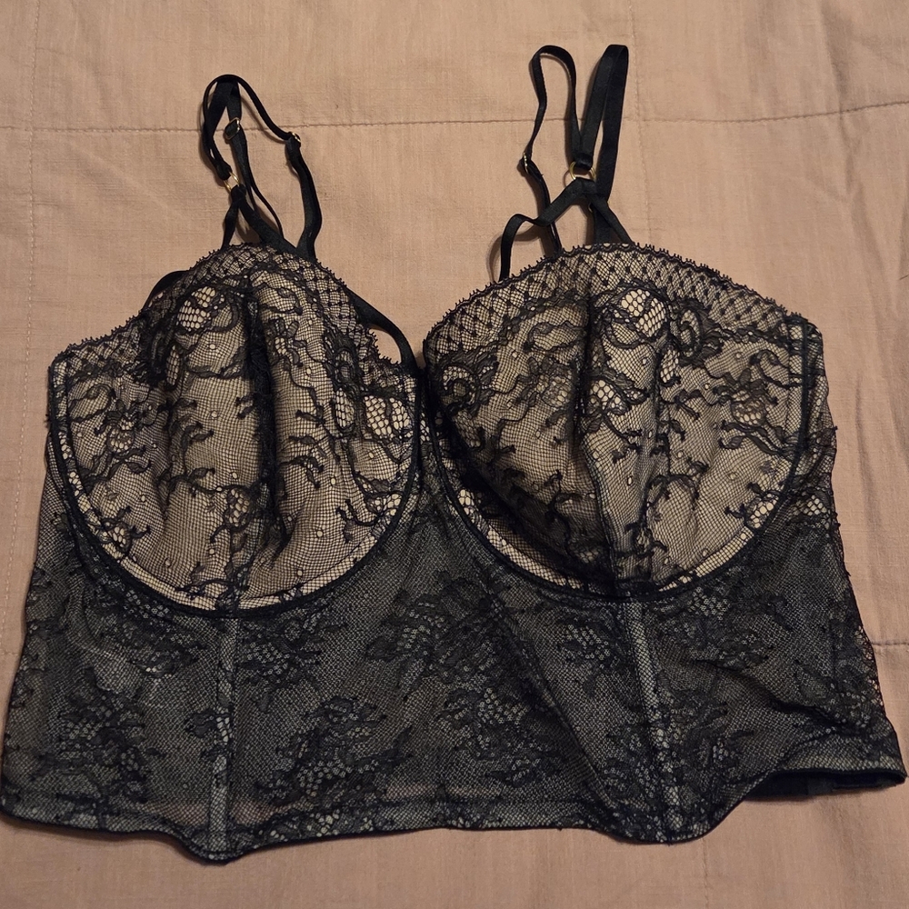 Victoria's Secret Black Lace Bustier